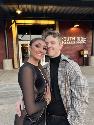 Customer photo review of Long sleeve mesh see-through crewneck dress