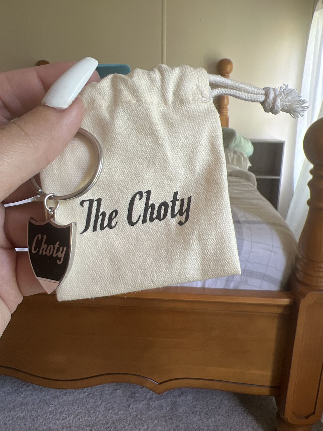 Customer photo review of Choty - Silver Keychain