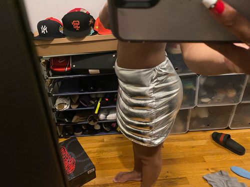 Customer photo review of Silver Bright Layered Skirt