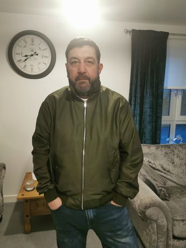 Customer photo review of Mens Classic Harrington Jacket - Olive