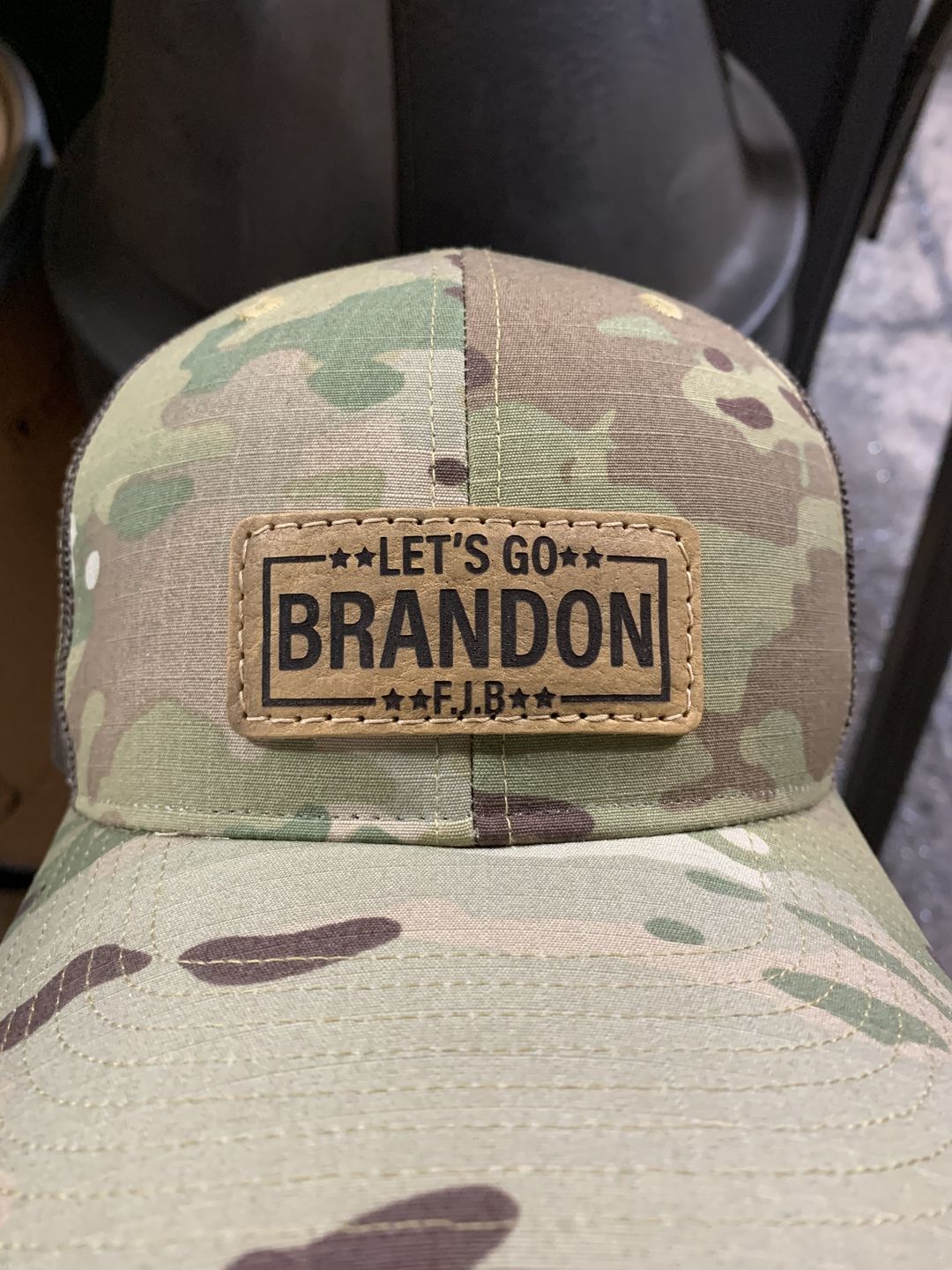 Customer photo review of 862 Richardson Leather Patch Hat