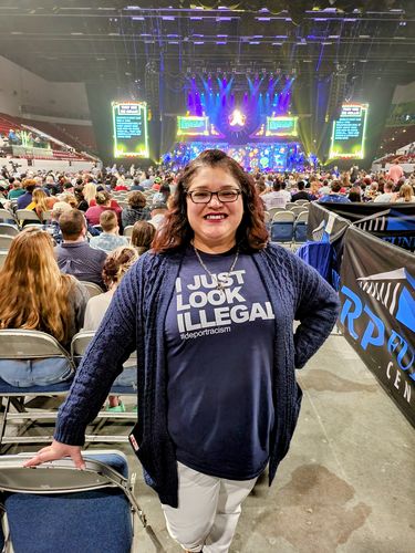 Customer photo review of I Just Look Illegal Chingon OG T-Shirt
