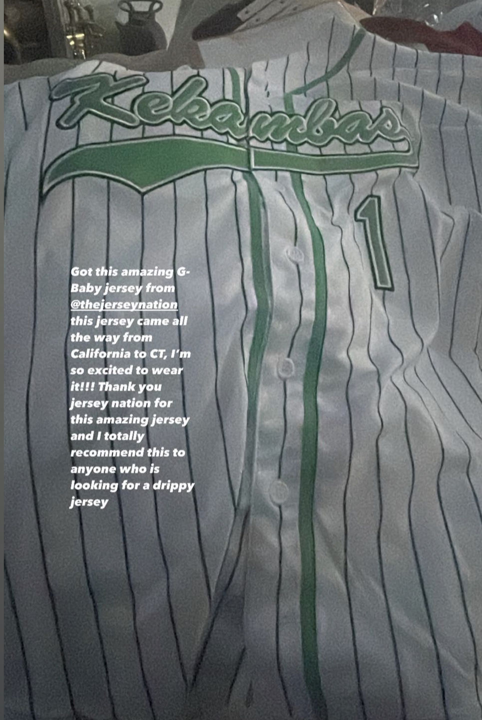 Customer photo review of G-Baby Kekambas Baseball Jersey