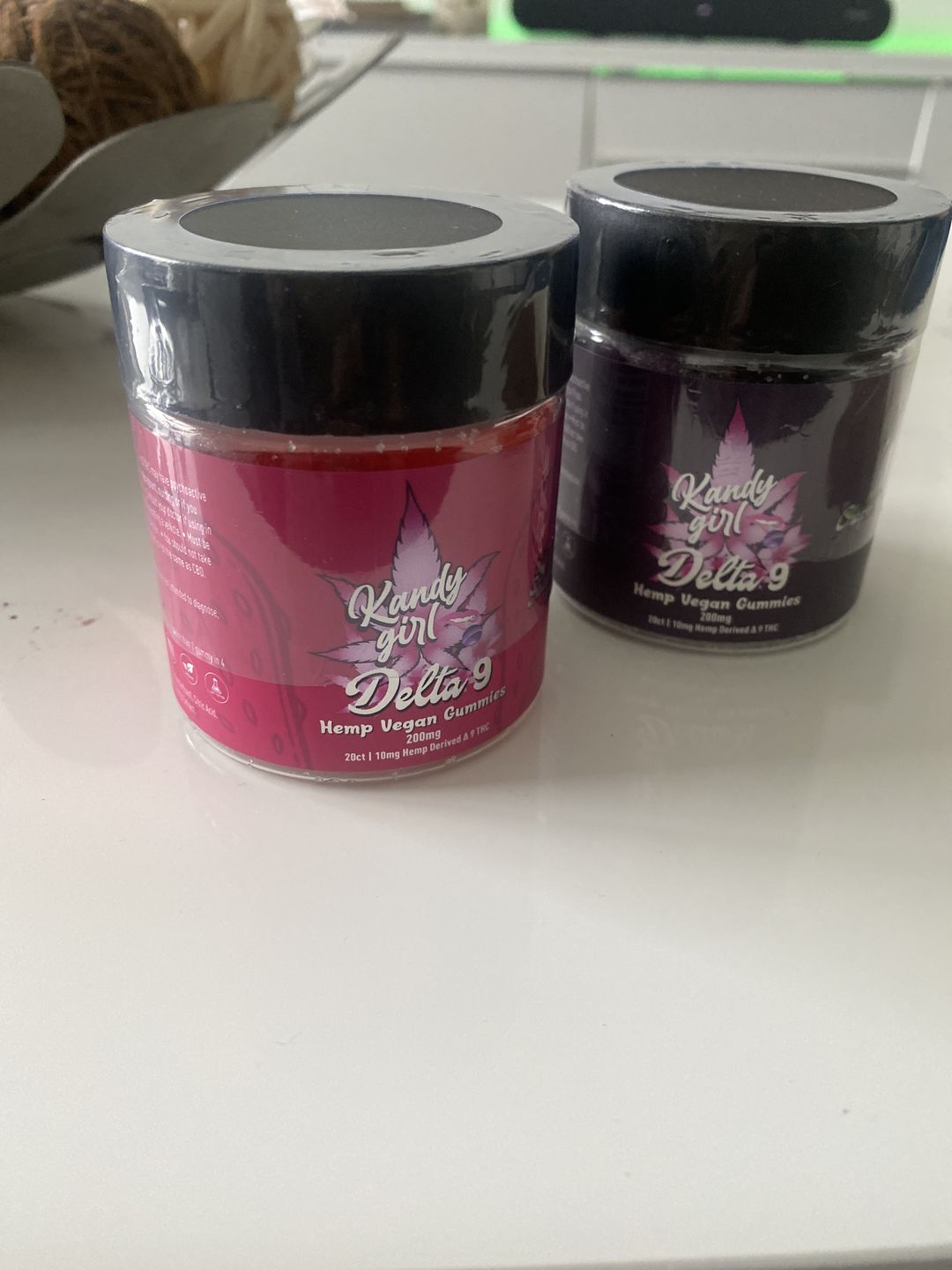 Customer photo review of Delta 9 THC Gummies Vegan Grape 200MG