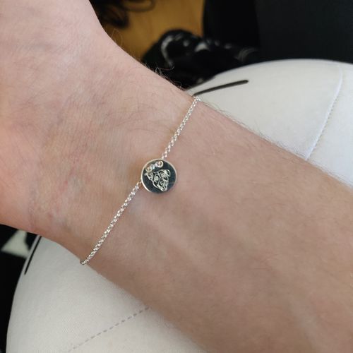 Customer photo review of Custom Silver Love Bracelet
