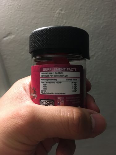 Customer photo review of Delta 9 THC Gummies Strawberry | Six Bottle Bundle