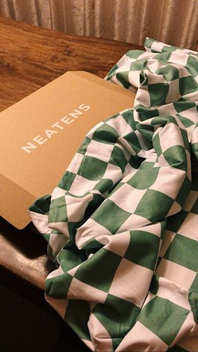 Customer photo review of CHECKERED BEDDING SET