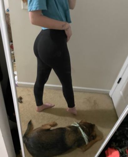 Customer photo review of Stretch High Waist Yoga Pants Leggings