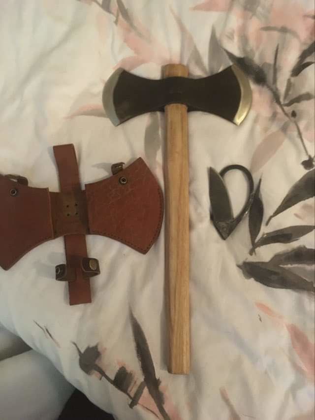 Customer photo review of Double Bit Thrower - Raven Forge