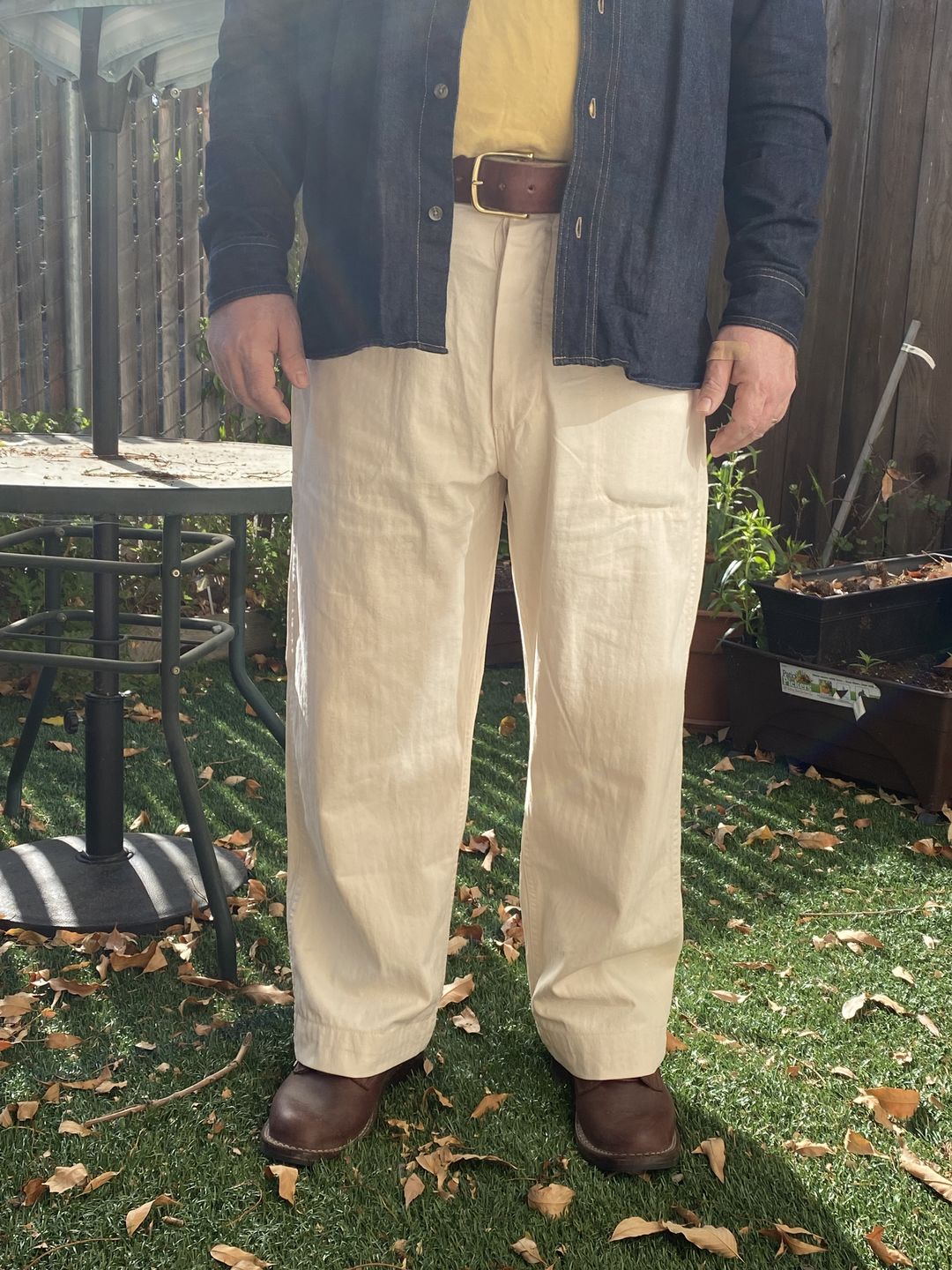 Customer photo review of USN Herringbone Deck Pants