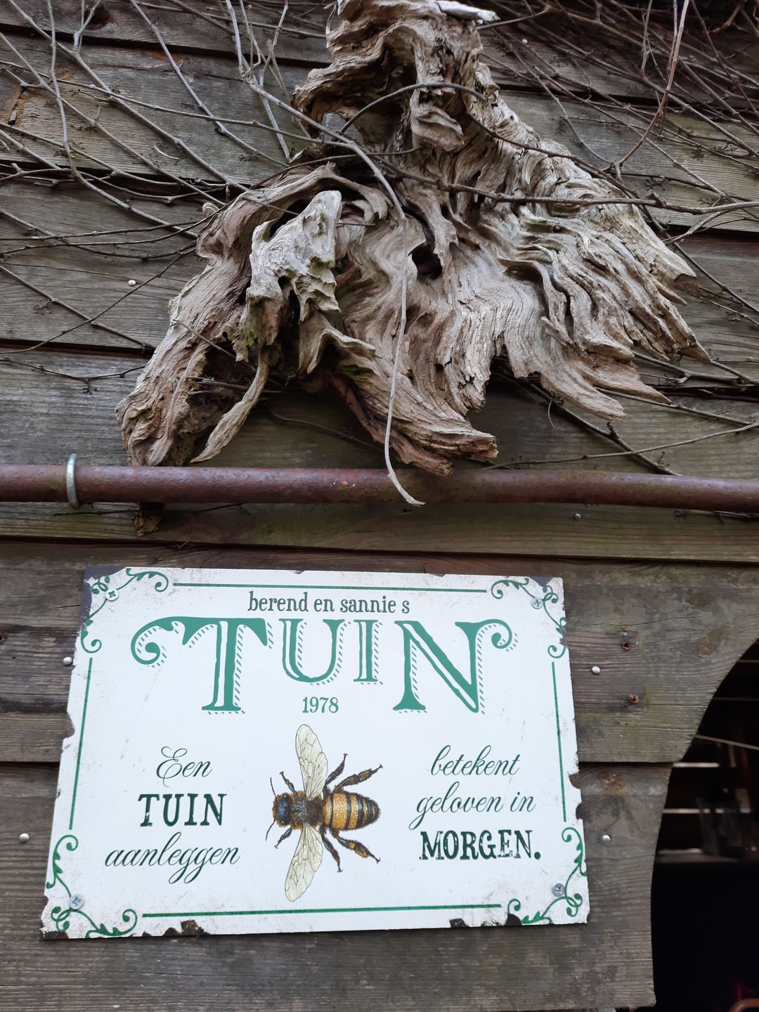 Customer photo review of Tuingeluk - Tuin-deurbord