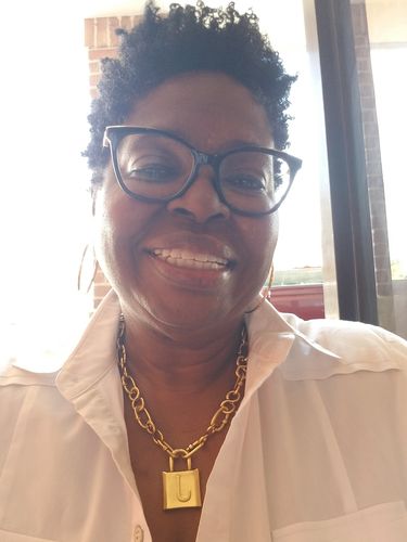 Customer photo review of Bold Lock Necklace
