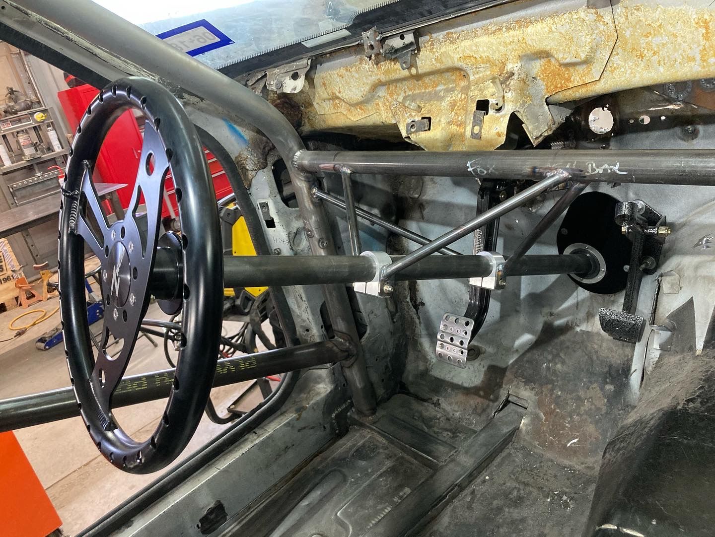 Customer photo review of Motion Raceworks DIY Lightweight Chromoly Steering Column Kit 15-210