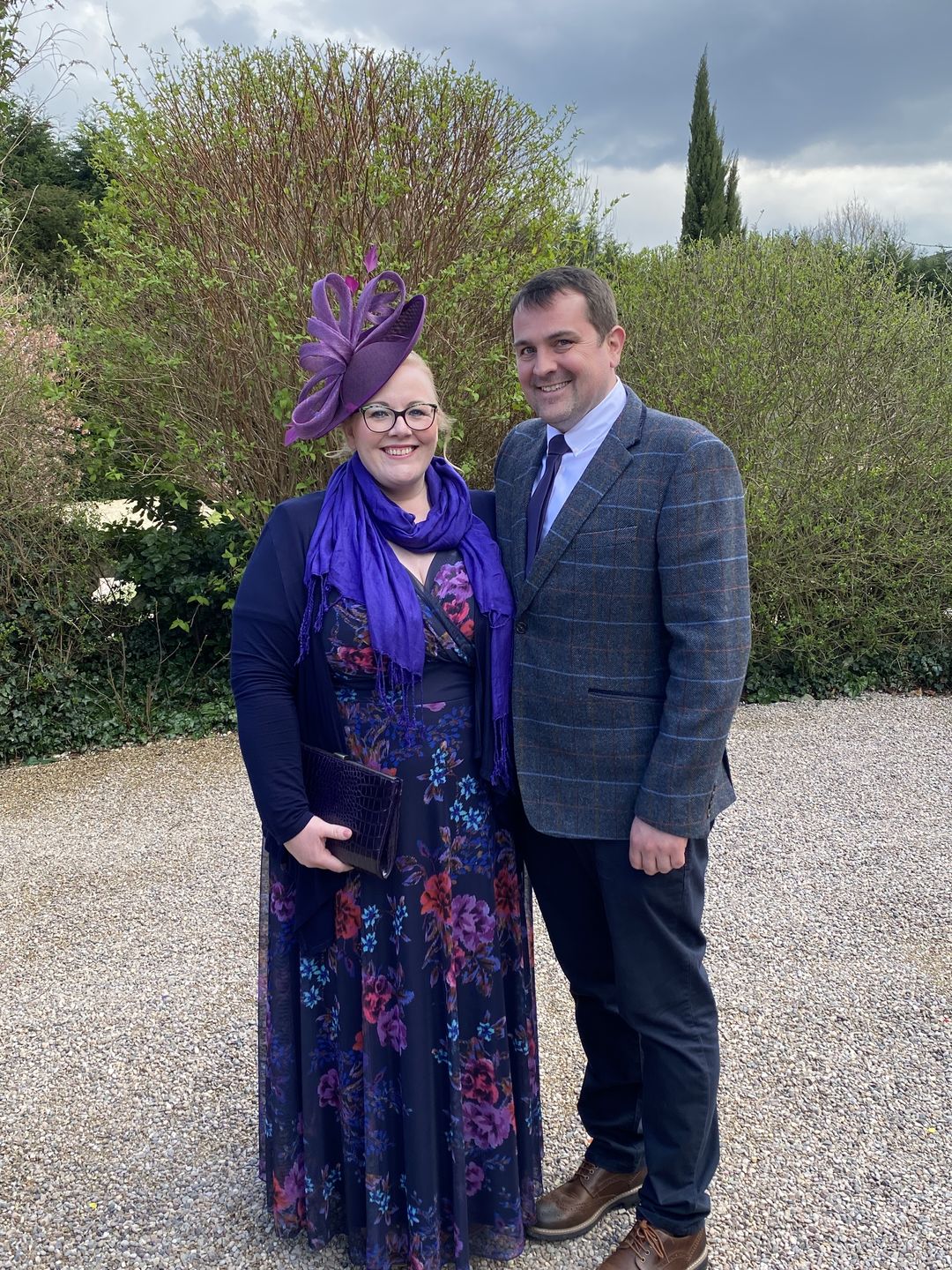 Customer photo review of Isabelle Navy Amethyst Float Sleeve Maxi Dress