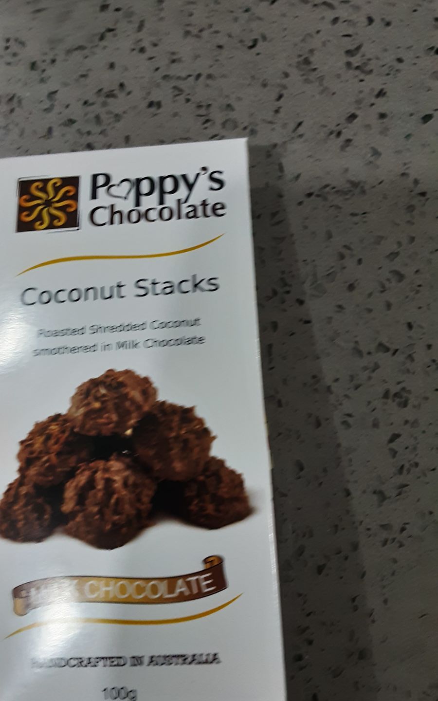 Customer photo review of Milk Chocolate Coconut Stacks 100g