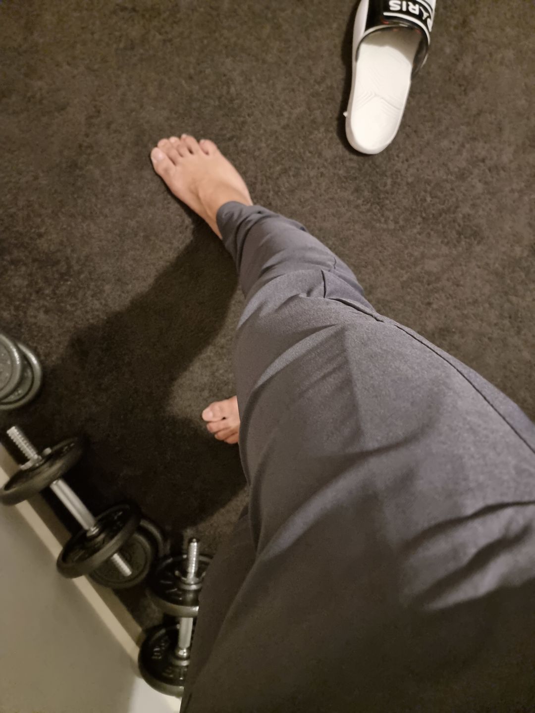 Customer photo review of Ultra Stretch Chino Pants - Skinny Fit - Charcoal