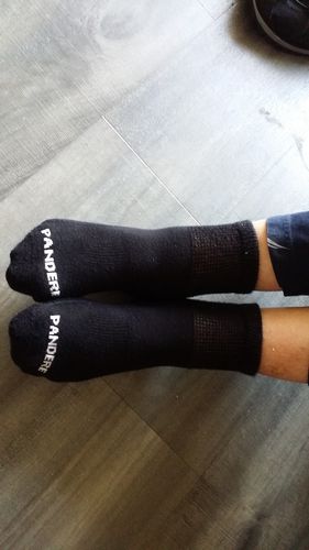 Customer photo review of PANDERE Ankle Socks with Relaxed Fit Tops - Bundle of 3 pair
