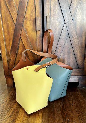 Customer photo review of Cholet Two-Tone Medium Tote