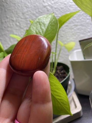 Customer photo review of Red Jasper Palm Stone- Mini