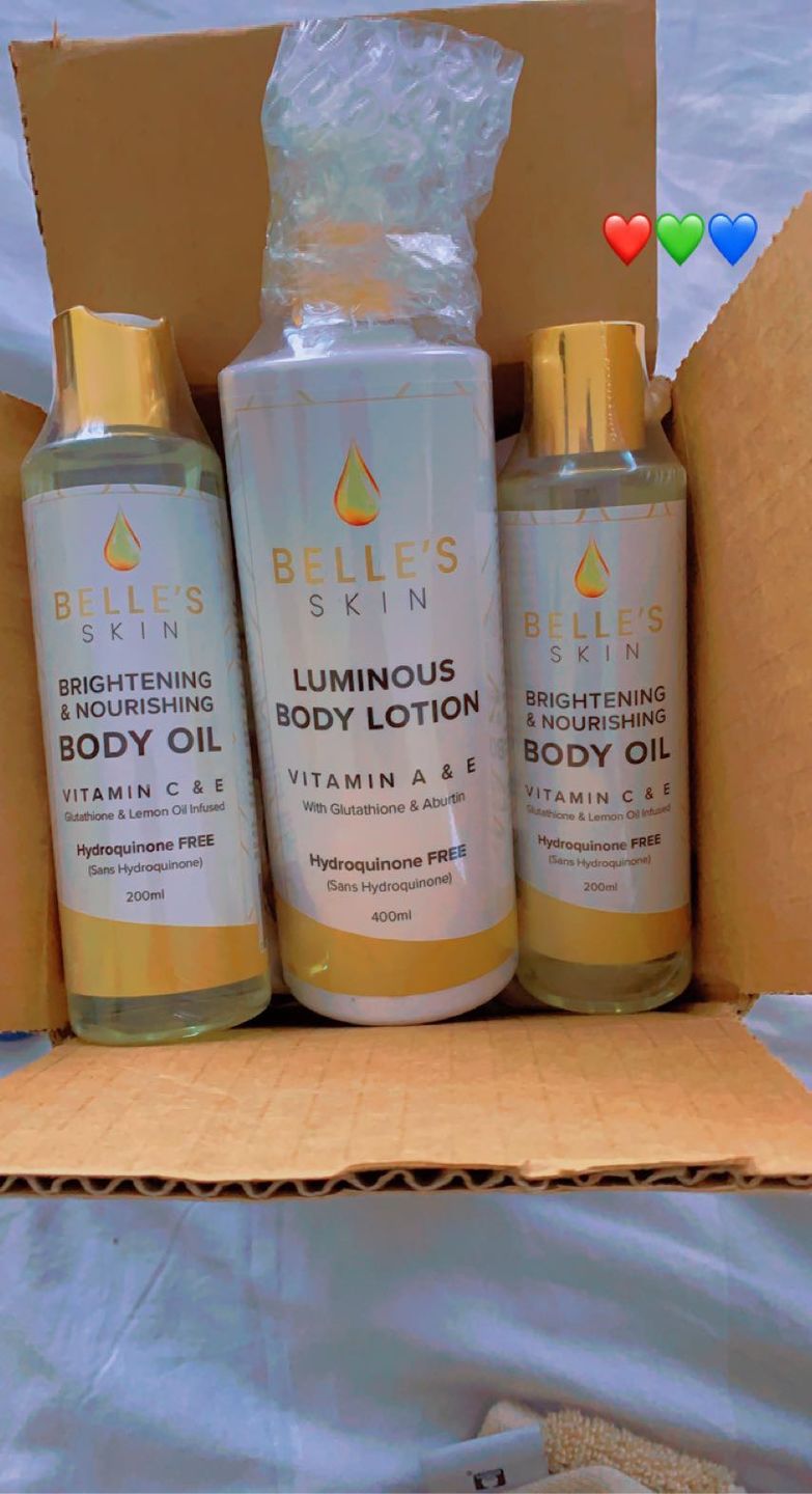 Customer photo review of Belle's Skin Body Oil