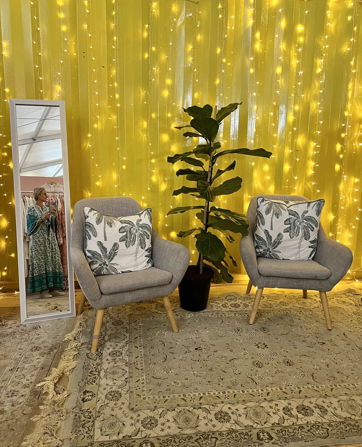 Customer photo review of Litehouse Curtain LED Warm White Fairy Lights - 2x3m (300 LEDS)