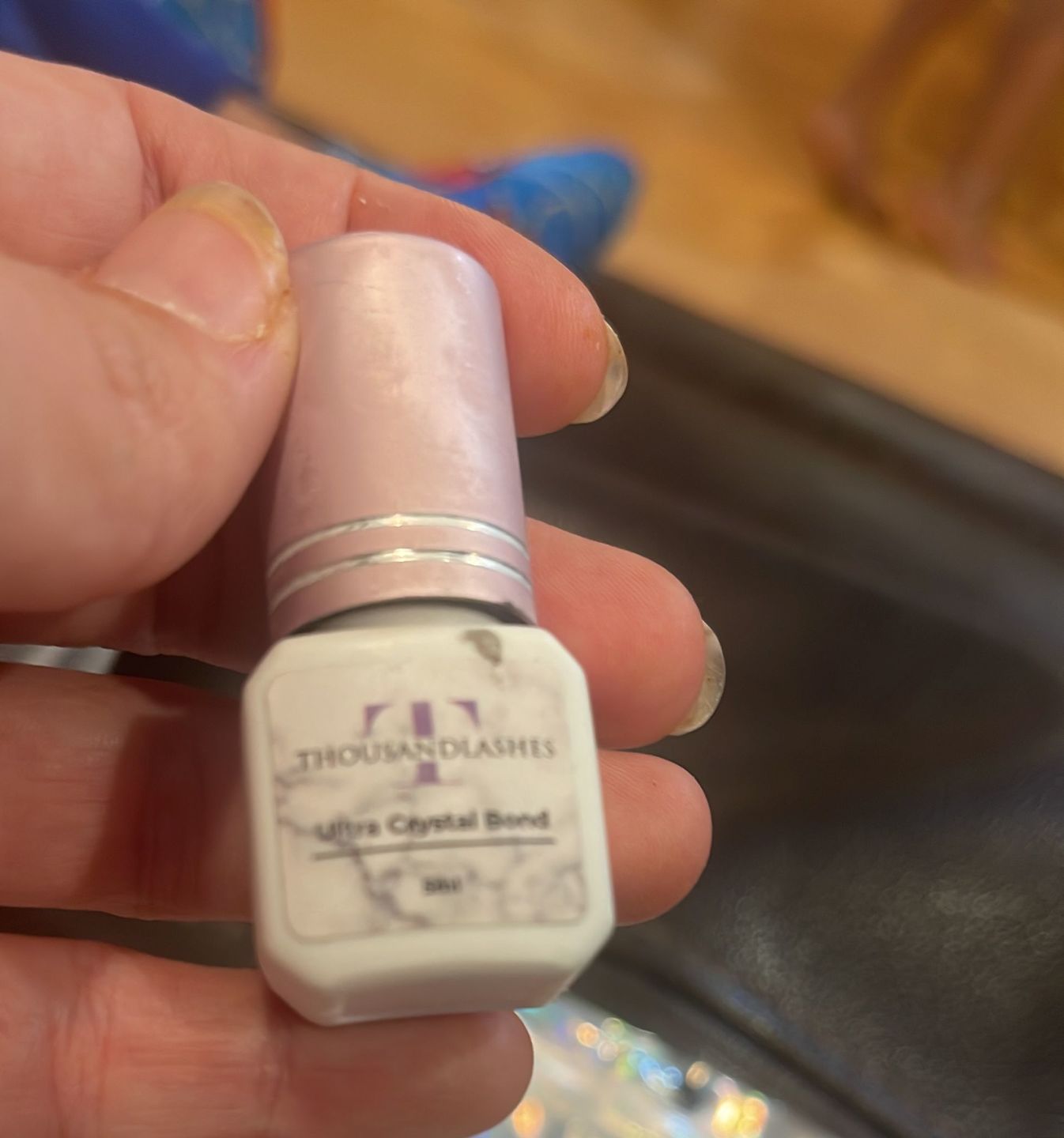 Customer photo review of EYELASH EXTENSION GLUE: THOUSANDLASHES’ ULTRA CRYSTAL BOND