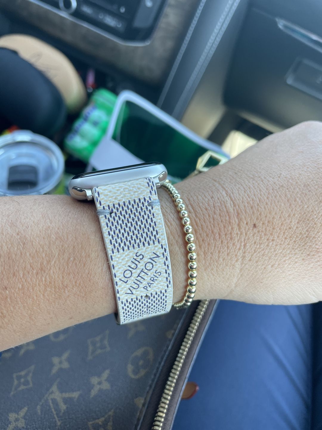 Customer photo review of Apple Watch Band Classic LV Monogram Damier Azur