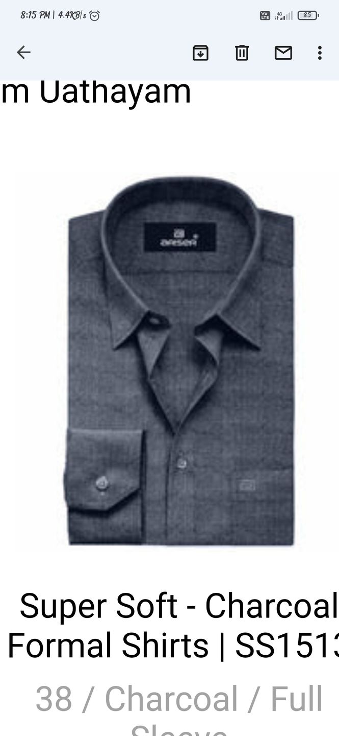 Customer photo review of Super Soft - Charcoal Formal Shirts | SS1513