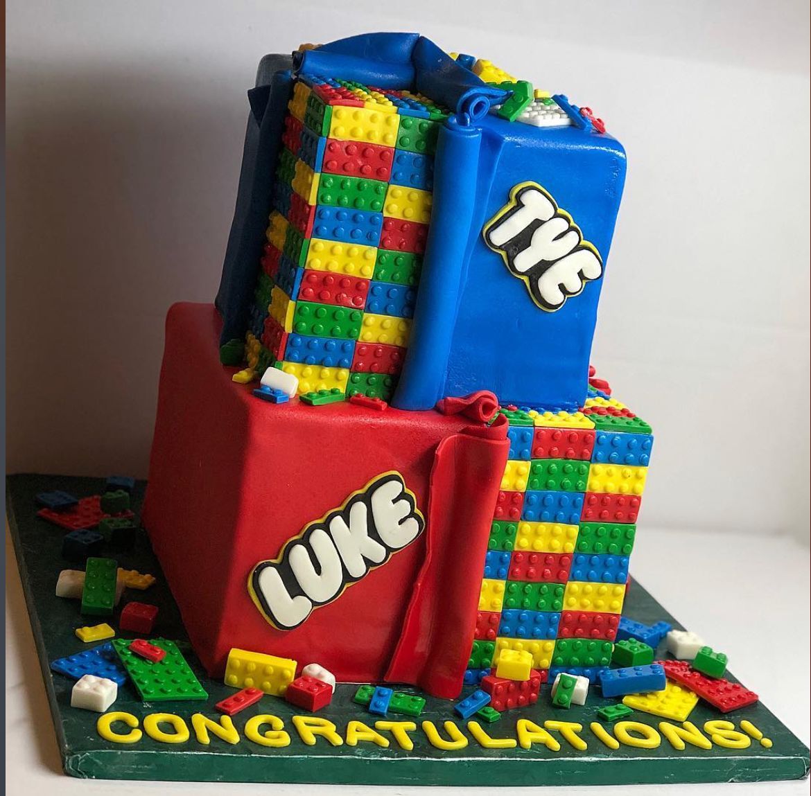 Customer photo review of Building Block Cake Mold