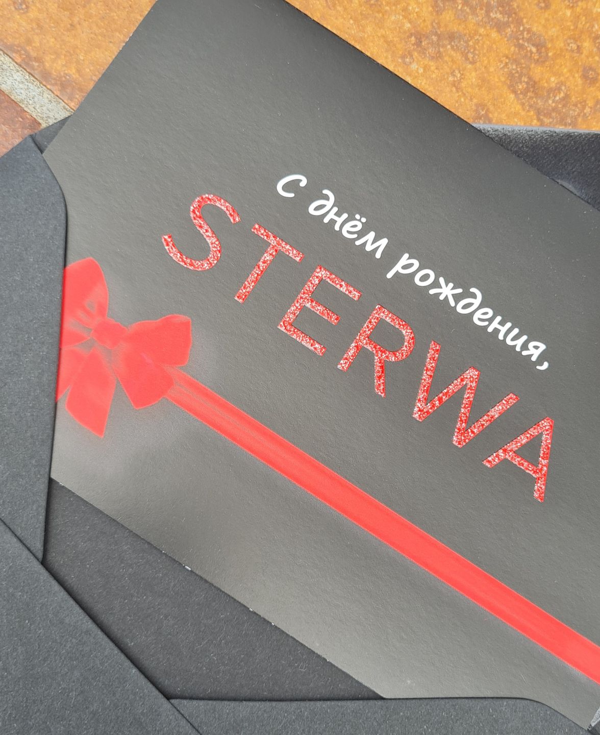 Customer photo review of STERWA Geschenkkarte mit Glitzerlack by SAEBIS®