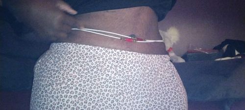 Customer photo review of Extended Length 60 Inch Renewed Energy Tie On Waist Beads