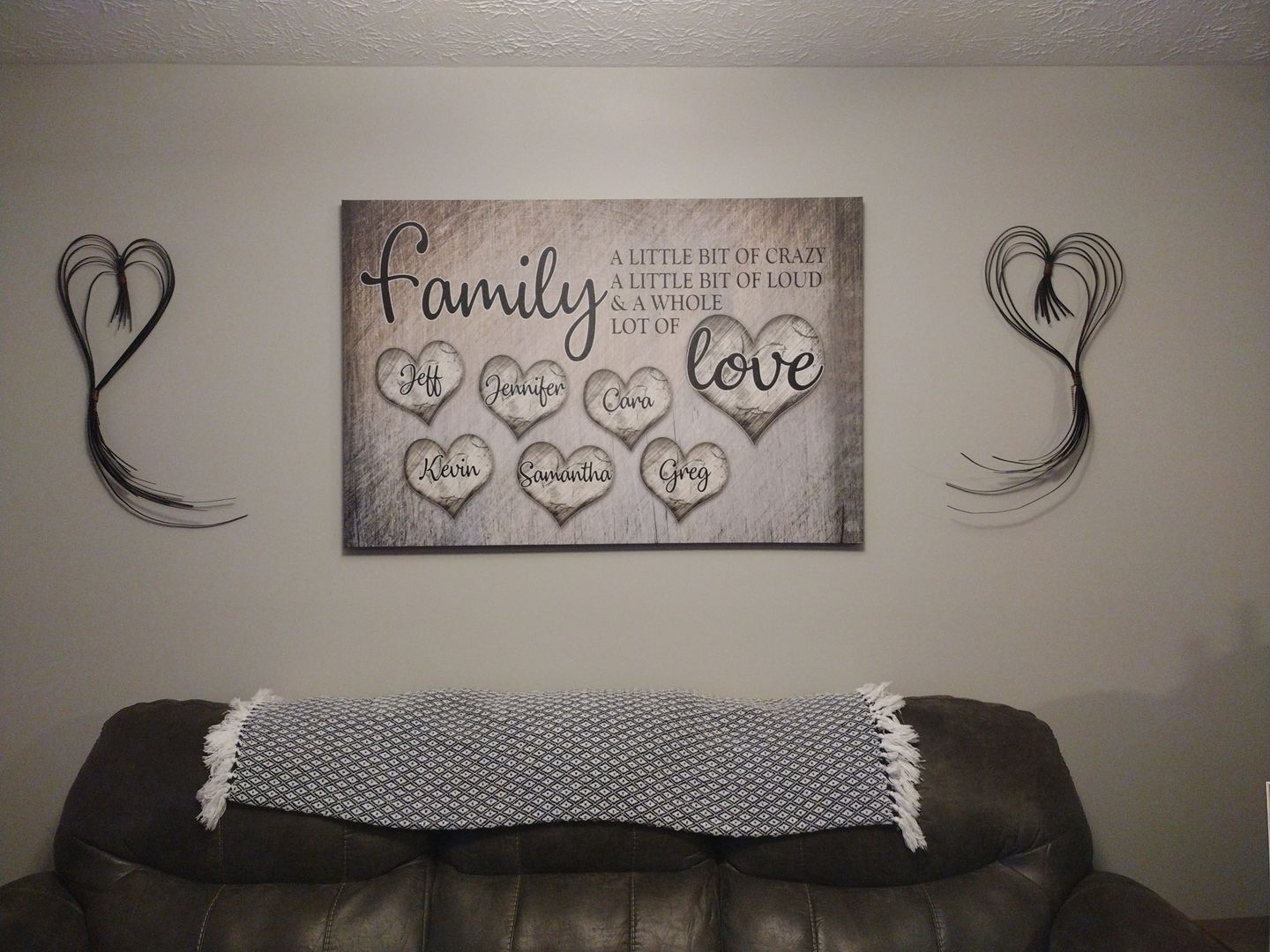 Customer photo review of Personalized "Family... Love" Premium Canvas