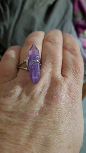 Customer photo review of Bague Cristaux en Améthyste