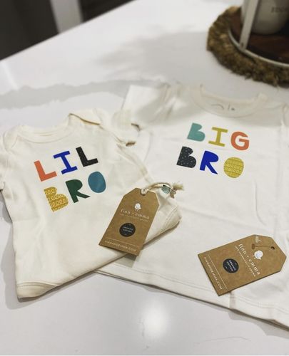 Customer photo review of graphic tee | big bro