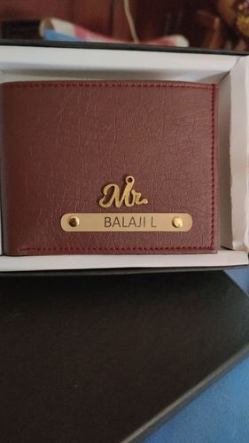 Customer photo review of Premium Quality Men's Wallet With Name & Charm