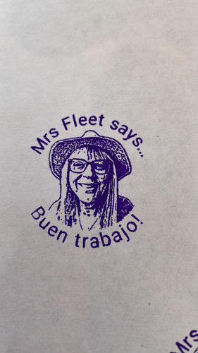 Customer photo review of Self-Inking Face Stamp