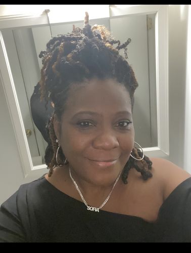 Customer photo review of Block Mini Name Necklace with Cuban Chain