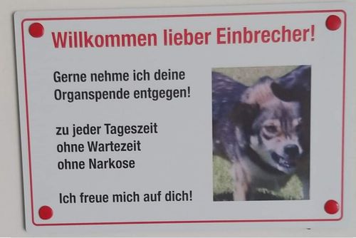 Customer photo review of Personalisierbares -Foto- Schild "Einbrecher"