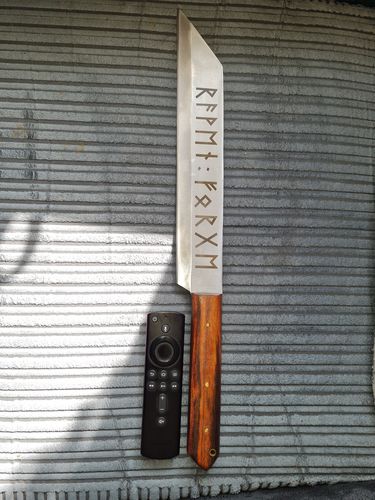 Customer photo review of The Raven Forge Runed Seax