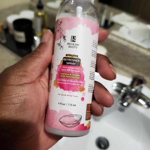 Customer photo review of Refresher Spray w/ Rose Water | 3.4 oz