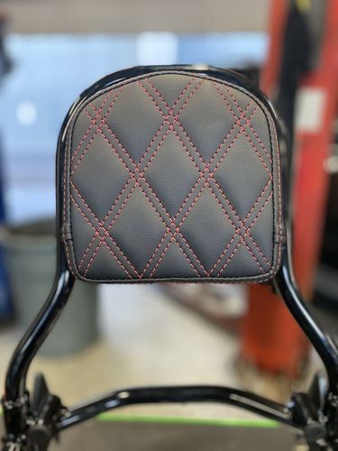 Customer photo review of SADDLEMEN EXPLORER SISSY BAR PAD *DEPOSIT*