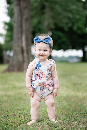 Customer photo review of Lydia Romper in White Floral