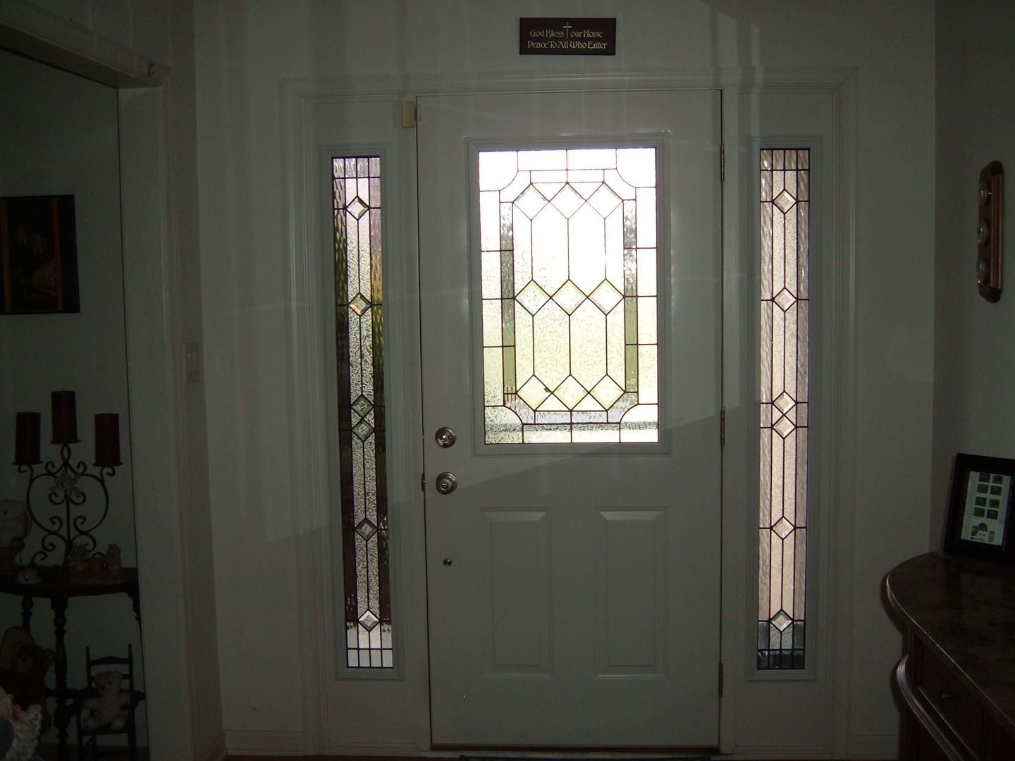 Customer photo review of Stratford Glass and Frame Kit (Half Lite 22" x 36" Glass Size)
