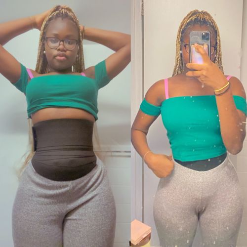 Customer photo review of Wrap Waist Trainer and Shaper