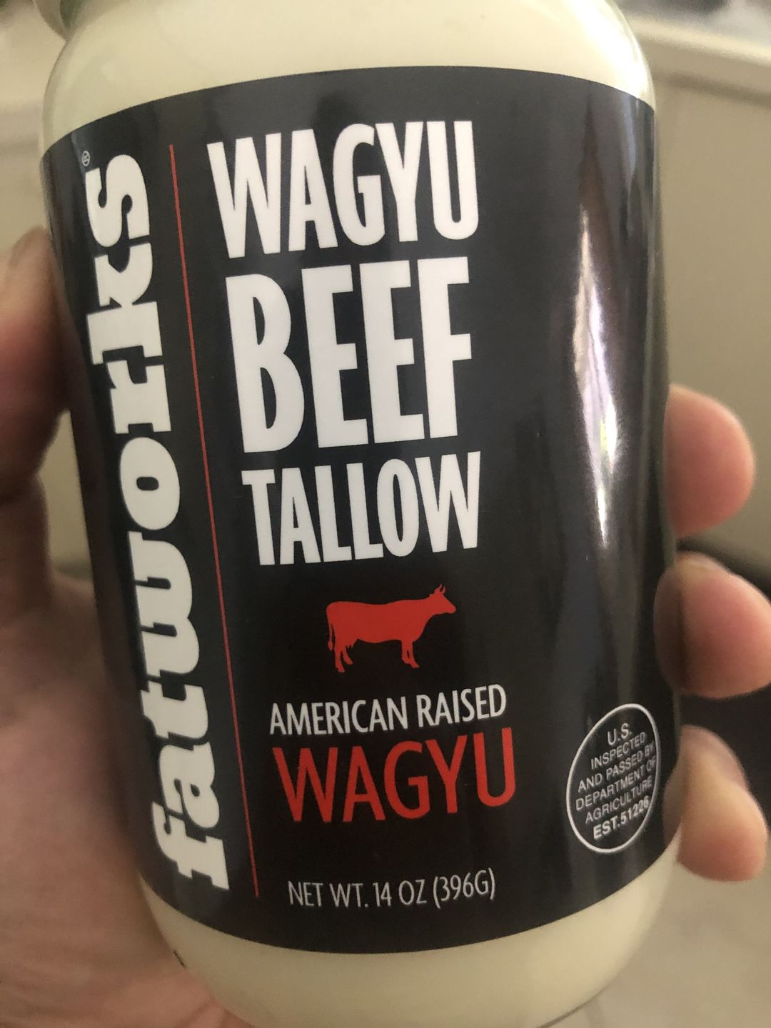 Customer photo review of American Waygu Tallow 14 oz