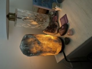 Customer photo review of Rare Gray Himalayan Salt Lamp