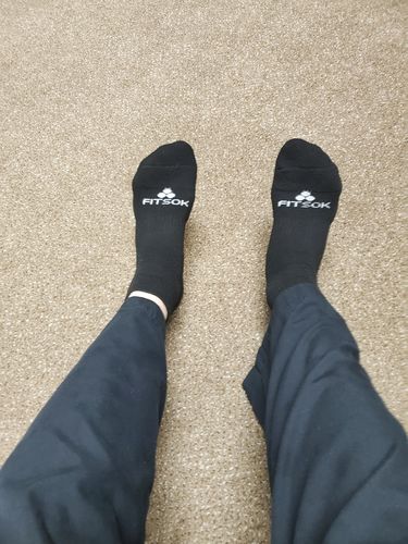 Customer photo review of CF2 Cushion Qtr Black (3 pair pack)