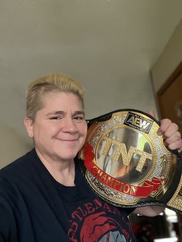 Customer photo review of Imperfect "AEW TNT" championship title