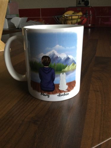 Customer photo review of Girl & Dogs - Life is better with a dog Personalised Mug