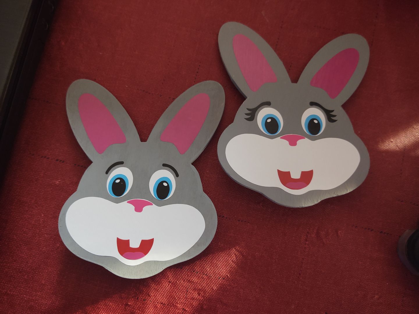 Customer photo review of Unfinished Wooden Easter Bunny Head Shape - Craft - up to 24" DIY
